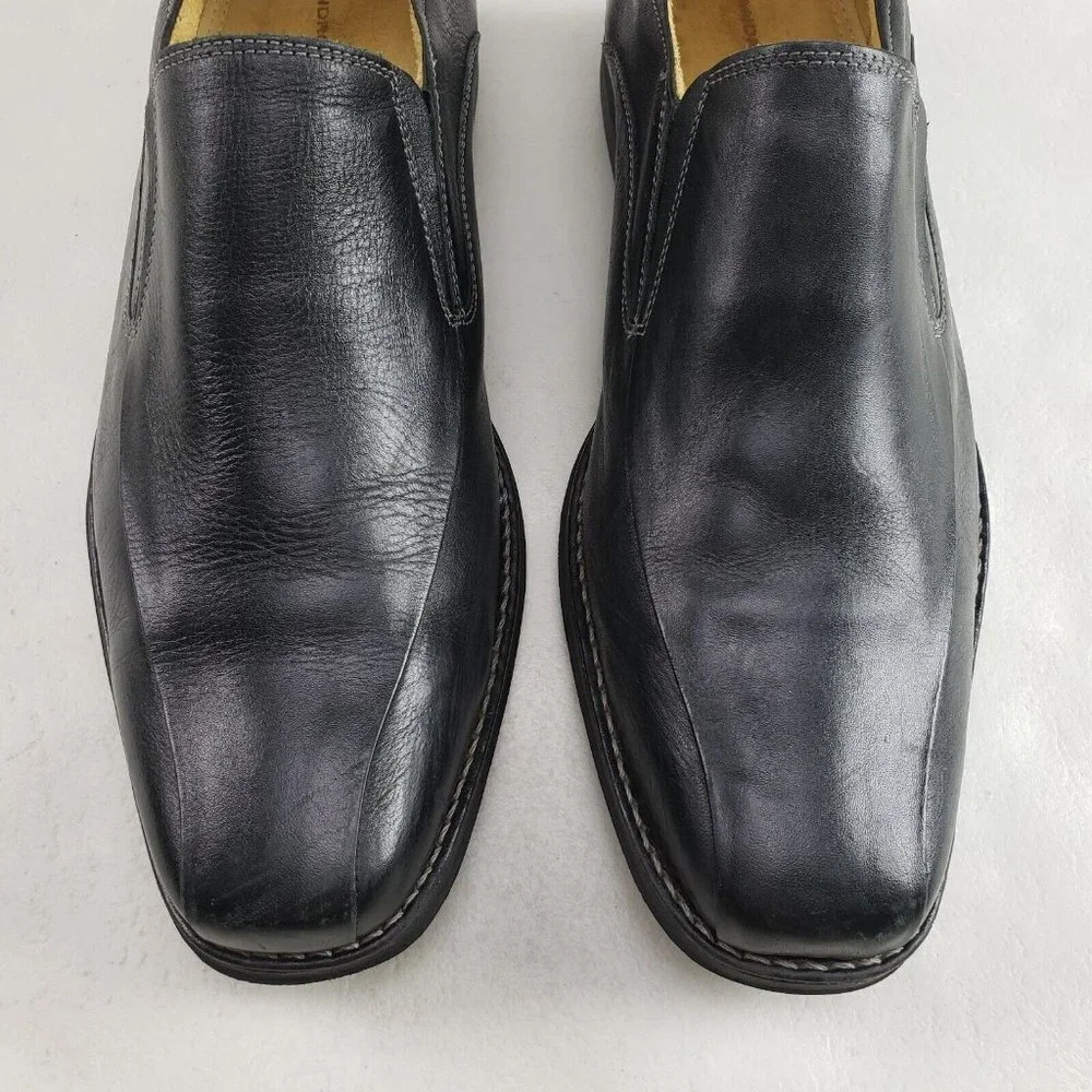 Sandro Moscoloni Edwin Leather Loafer Mens 11.5 Black Slip On Dress Casual Shoe